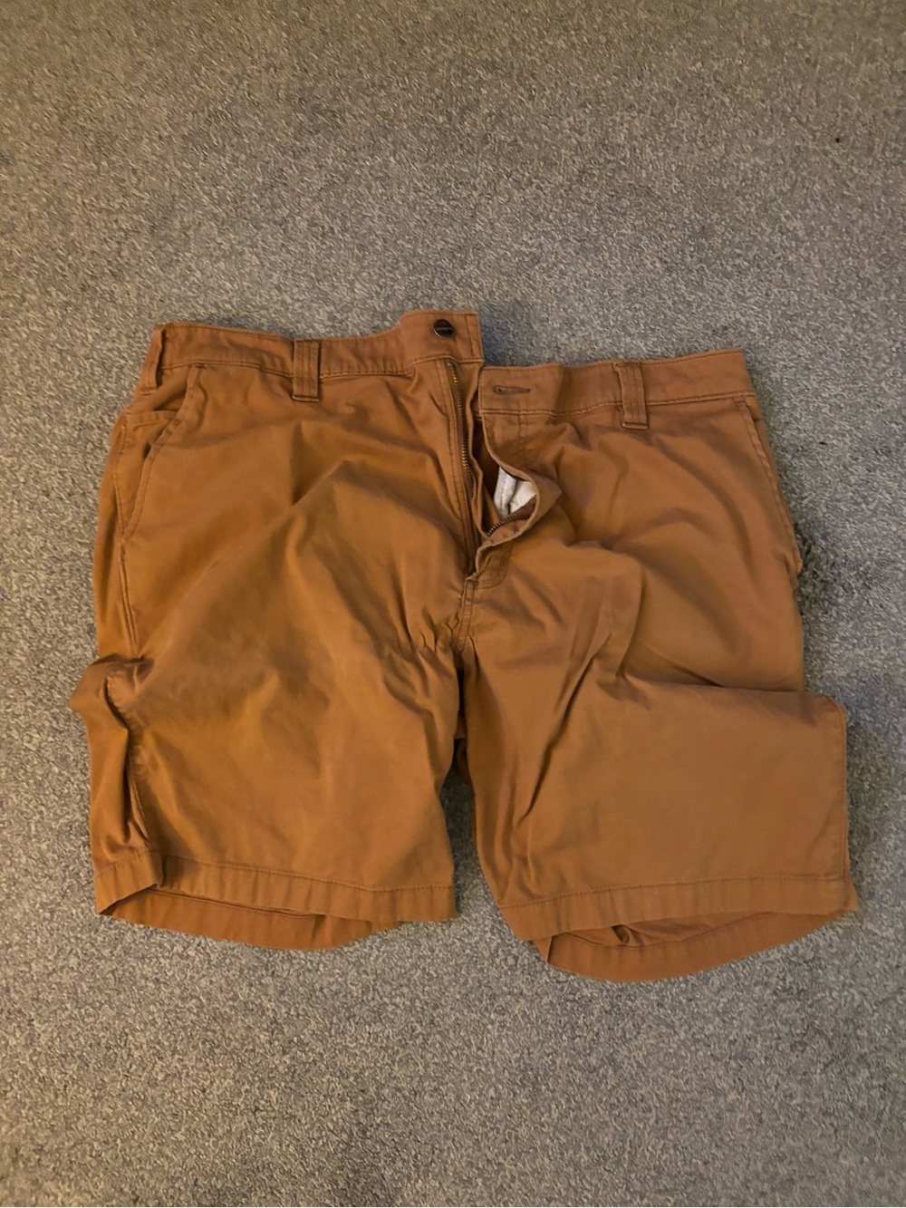 Carhartt Men's Flat Front relaxed fit Work Shorts in Caramel Brown